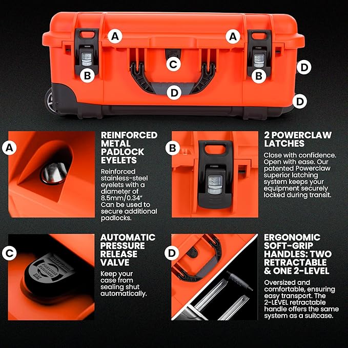 NANUK Wheeled Series 935 Lightweight NK-7 Resin Waterproof Protective Case - Image 6