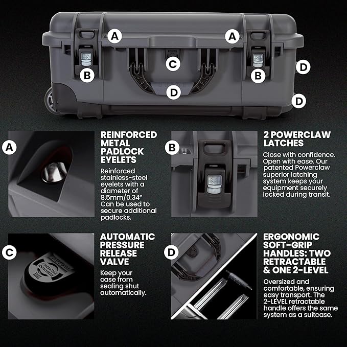 NANUK Wheeled Series 935 Lightweight NK-7 Resin Waterproof Protective Case - Image 5