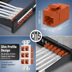Everest Cat6 RJ45 Keystone Coupler in Orange - Image 3