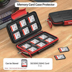Kiorafoto 12 Slots SD SDHC SDXC Card Holder Case Professional Water-Resistant - Image 3