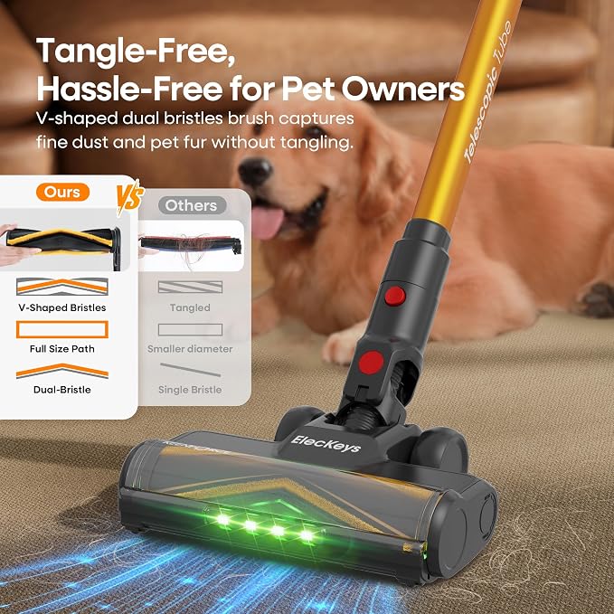 ElecKeys Cordless Vacuum Cleaner, 600W 50KPA 70Mins Self-Standing Vacuum - Image 5