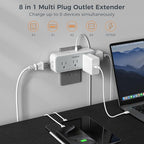 Multi Plug Outlet Extender, Wall Charger, TESSAN Multiple Plug Surge Protector - Image 2