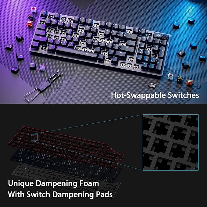 ASUS ROG Strix Scope II 96 Wireless Gaming Keyboard, Tri-Mode Connection - Image 4