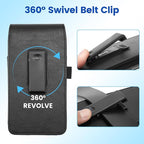 Mopaclle Phone Holster with Rotating Belt Clip, Rugged Cell Phone Belt Holder - Image 3