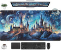 Blue Castle Desk Mat Aesthetic Cute Desk Pad, Extended Large Mouse Pad XXL by Unknown