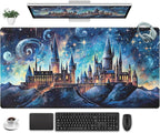 Blue Castle Desk Mat Aesthetic Cute Desk Pad, Extended Large Mouse Pad XXL by Unknown