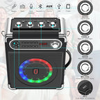 Bluetooth Speaker with Two Wireless Microphones, Outdoor Speaker with - Image 5