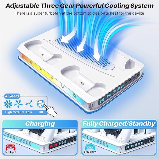 ZYTHRONE PS5/Pro/Slim Stand for Disc & Digital Console, PS5 Cooling Station - Image 4