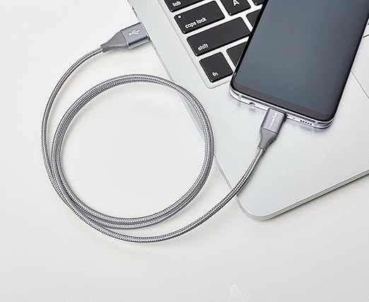 Amazon Basics USB-C to USB-A 2.0 Fast Charger Cable, Nylon Braided Cord - Image 6