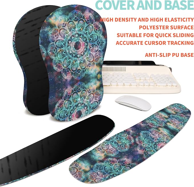 2-in-1 Ergonomic Set, Wave Rise Keyboard Wrist Rest and Massage Bulge Slope - Image 6