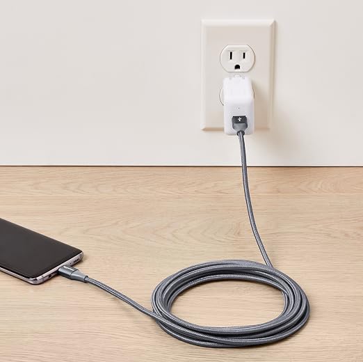 Amazon Basics USB-C to USB-A 2.0 Fast Charger Cable, Nylon Braided Cord - Image 7