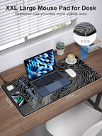 TopMade Mouse Pad with 15W Fast Wireless Charging, 31.5"x15.75" XXL Large - Image 3