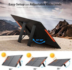 120W Portable Solar Panels for Power Station, Solar Angle Guide, - Image 7
