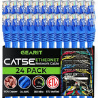 GearIT 24-Pack, Cat5e Ethernet Patch Cable 6 Feet by GEARit