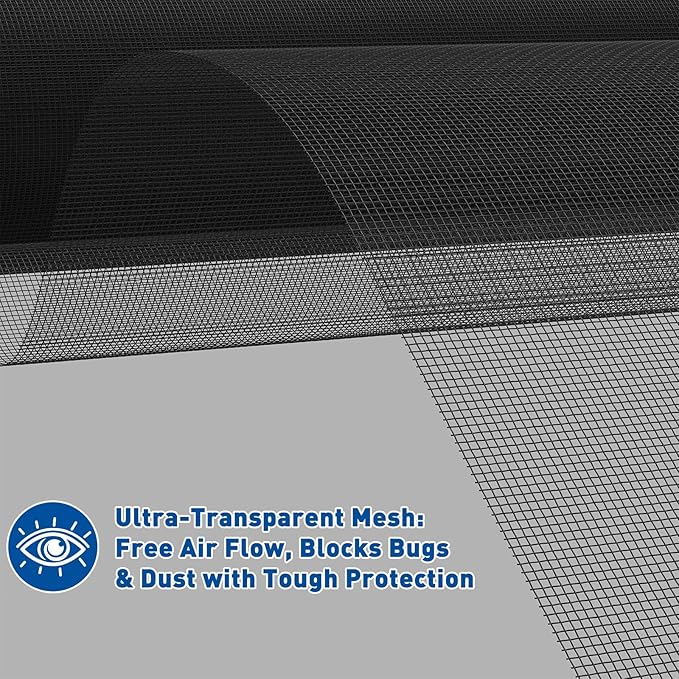MAGZO Window Screen Replacement Mesh Roll, 37.4in × 16.4ft Upgraded 0.17mm WD - Image 2