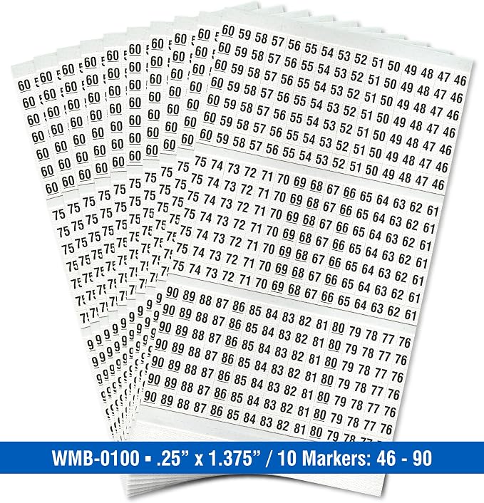 Premium Wire Marker Book for Cable Management, Vinyl-Coated, High-Tack Adhesive - Image 2