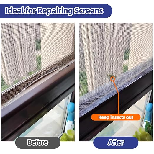 KING MOUNTAIN Grey Window Screen Repair Tape, 3inX10FT Heavy Duty Screen Repair - Image 3