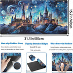 Blue Castle Desk Mat Aesthetic Cute Desk Pad, Extended Large Mouse Pad XXL - Image 4