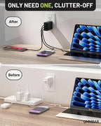 100W USB C Charger, 100W Laptop Fast Charger 3-Port GaN Foldable Fast Wall - Image 4