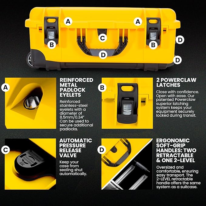 NANUK Wheeled Series 935 Lightweight NK-7 Resin Waterproof Protective Case - Image 4
