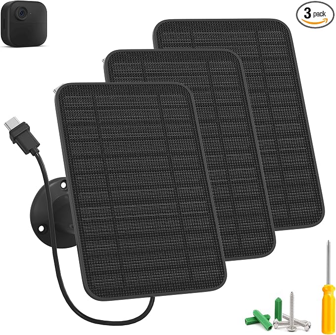 5W Solar Panel for Blink Camera Outdoor, Solar Panel Charger Compatible by FOHOA