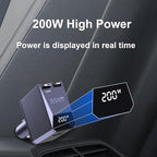 Aftertop 200W Retractable Car Charger, 3-in-1 Independent Fast Charging - Image 3