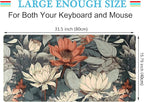 Vintage Floral Desk Mat XXL Large Gaming Mouse Pad Extended Desk Pad, Tropical - Image 2