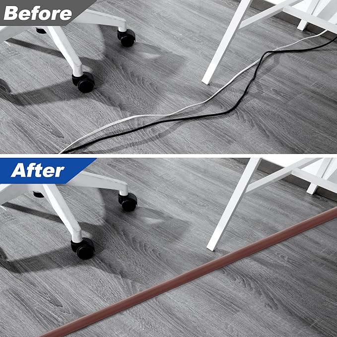 4ft Cord Hider Floor, LZEOY Heavy Duty Cord Covers - Image 6