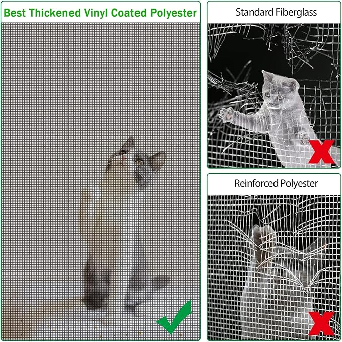 QWR Pet Proof Window Screen Replacement Kit, Patio and Windows. - Image 4