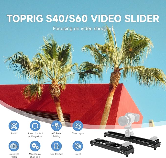 Accsoon Toprig 24inch/60cm Motorized Camera Slider, Time-Lapse/Loop Mode - Image 2