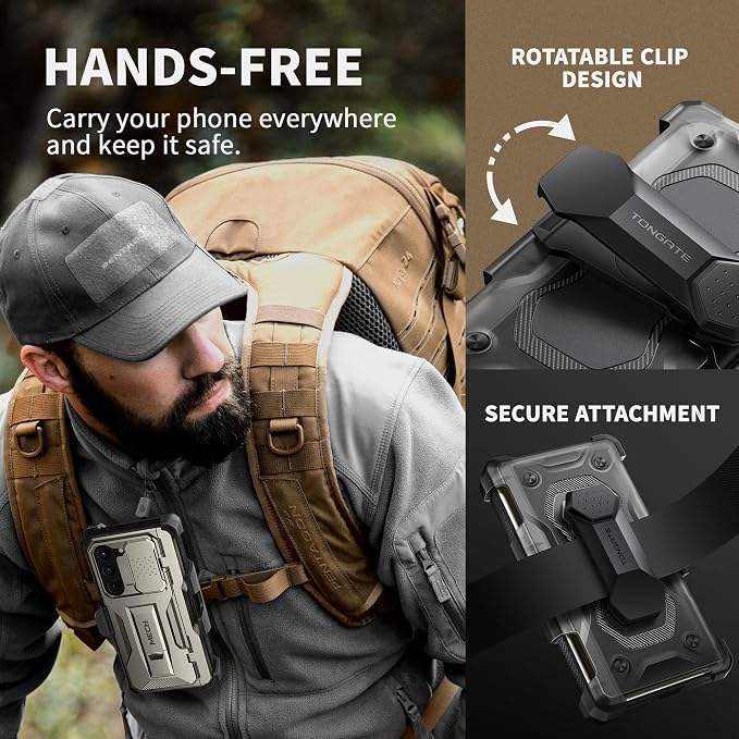 TONGATE for Z Fold 5 Case, Full-Body Military Drop Phone Case for Samsung - Image 7