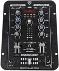 Rockville RDJ2 2-Channel DJ Mixer USB Playback, Cue Monitor, 4 Line Inputs by Rockville