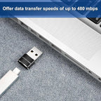 USB to USB C Adapter 4 packs for iPhone Fast Charging, Transfer and Type C OTG - Image 2