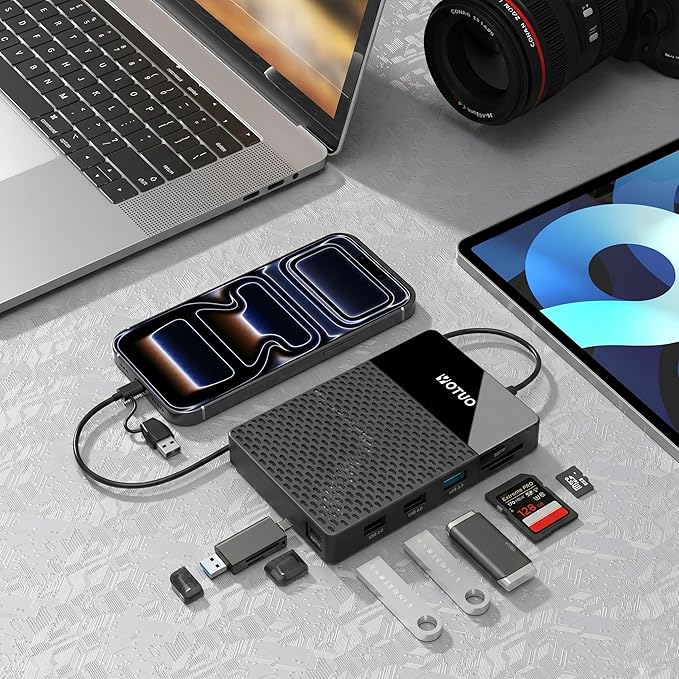 YOTUO 1TB External Hard Drive, USB C Multiport Hub HDD 7-in-1, USB 3.0 - Image 5
