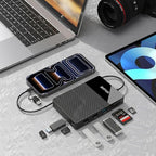 YOTUO 1TB External Hard Drive, USB C Multiport Hub HDD 7-in-1, USB 3.0 - Image 5
