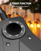 DEWENWILS Light Timer Outdoor Weatherproof, Heavy Duty 3-Prong Grounded Outlet - Image 3