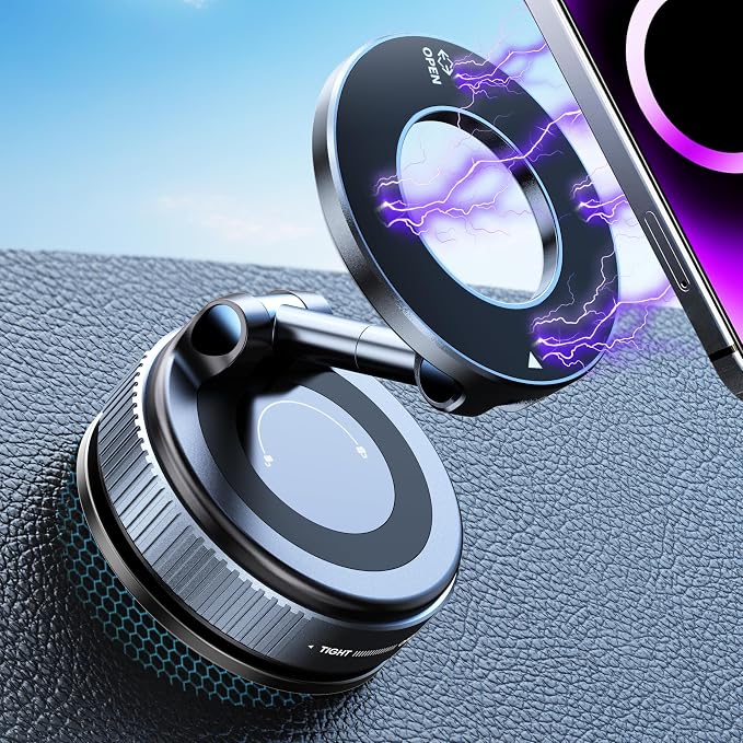 Upgraded 360° Nano Gel Vacuum Magnetic Phone Holder, Car Phone Holder by snanlen