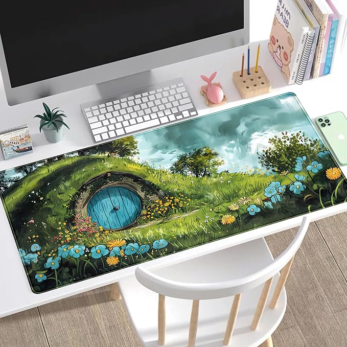 Cute Landscape Cartoons Desk Mat Aesthetic Gaming Mouse Pad XXL Large Extended - Image 2
