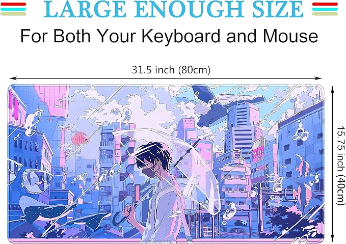 Anime Kawaii Desk Mat Mousepad Cute Japanese Large Gaming Mouse Pad XXL - Image 3