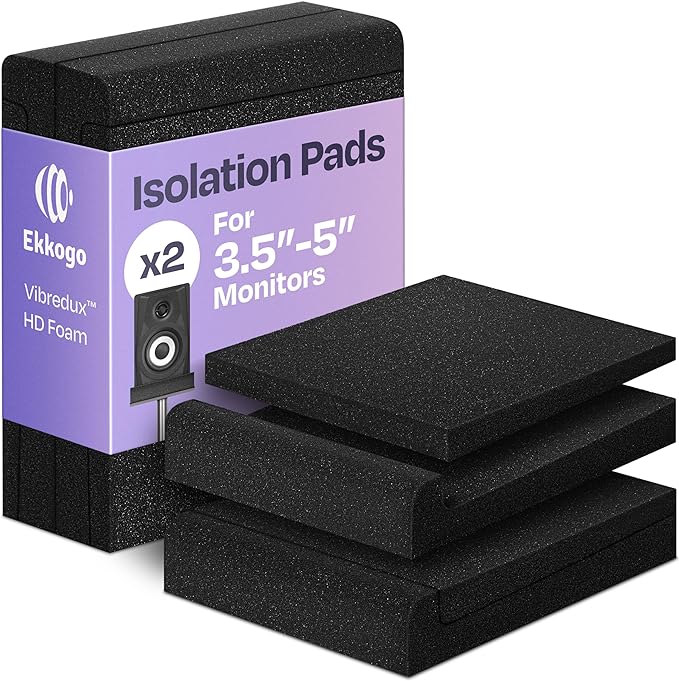 Studio Monitor Isolation Pads Premium Acoustic Foam by EkkogoAcousticPanels