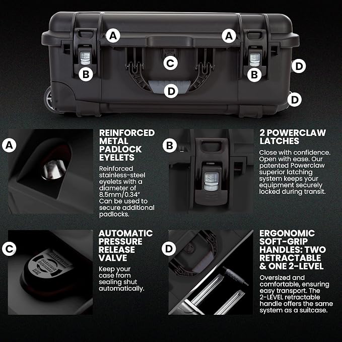 NANUK Wheeled Series 935 Lightweight NK-7 Resin Waterproof Protective Case - Image 5
