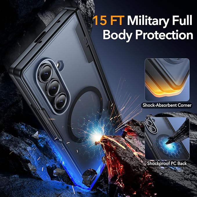 Oneagle Magnetic for Samsung Galaxy Z Fold 7 Case Built in Screen Protector - Image 5