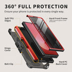 TONGATE for Z Fold 6 Case with Ring Stand, Built-in S Pen Holder & Glass Screen - Image 5