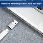 USB to USB C Adapter 4 packs for iPhone Fast Charging, Transfer and Type C OTG - Image 2