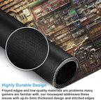Futuristic Fantasy Mouse Pad, Cyberpunk Style Desk Mat, Extended XL Gaming - Image 5