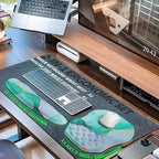 2-in-1 Ergonomic Set, Wave Keyboard Wrist Rest and Massage Slope Mouse Pad - Image 5