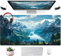 Aesthetic Mountain Vista Desk Mat, Computer Keyboard and Mouse Mat, Desk Pad by Mechanical+Cattle