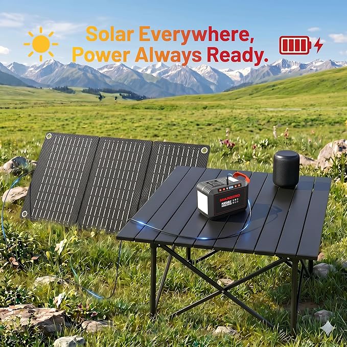 MARBERO 200W Portable Power Station 148Wh Camping Solar Generator Laptop Power - Image 7