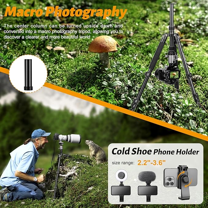 JOILCAN Tripod for Camera, Heavy Duty Travel Tripods for Spotting Scope - Image 7