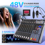 Pro DJ Mixer 8-Channel Audio Console - Image 6